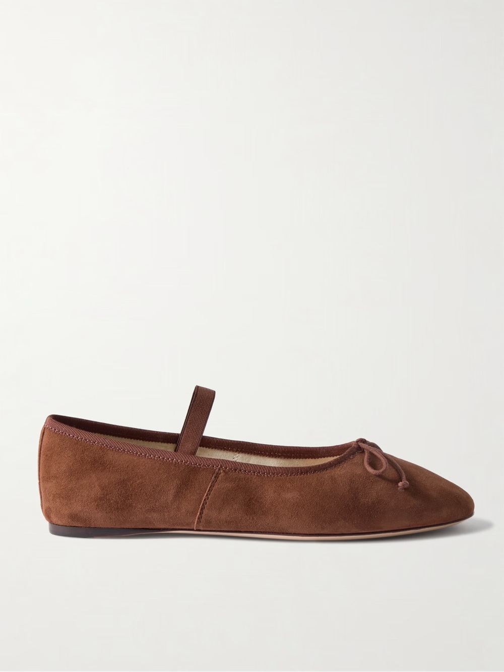 Loeffler Randall Leonie Suede Ballet Flats in Cognac Brown